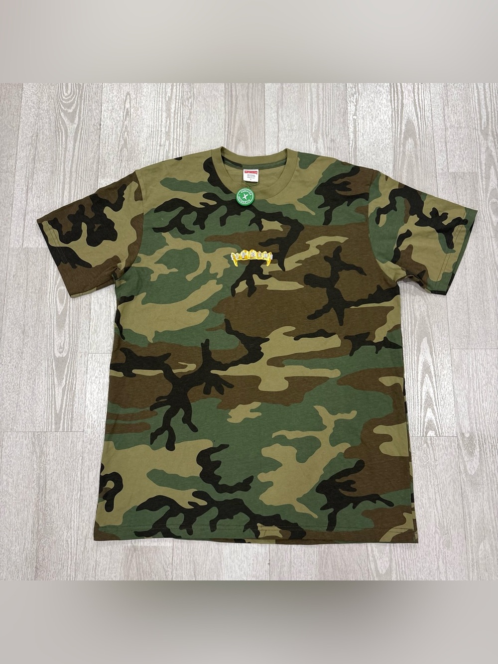 Supreme Woodland Camo Men’s Fronts Tee T-Shirt Size L
